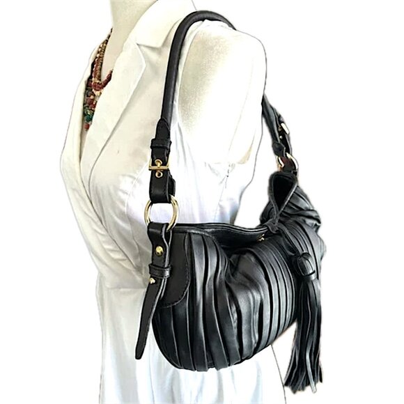 Paolo Masi Italian Designer Leather Hobo Shoulder Bag Adjustable Strap Vintage - Picture 4 of 9